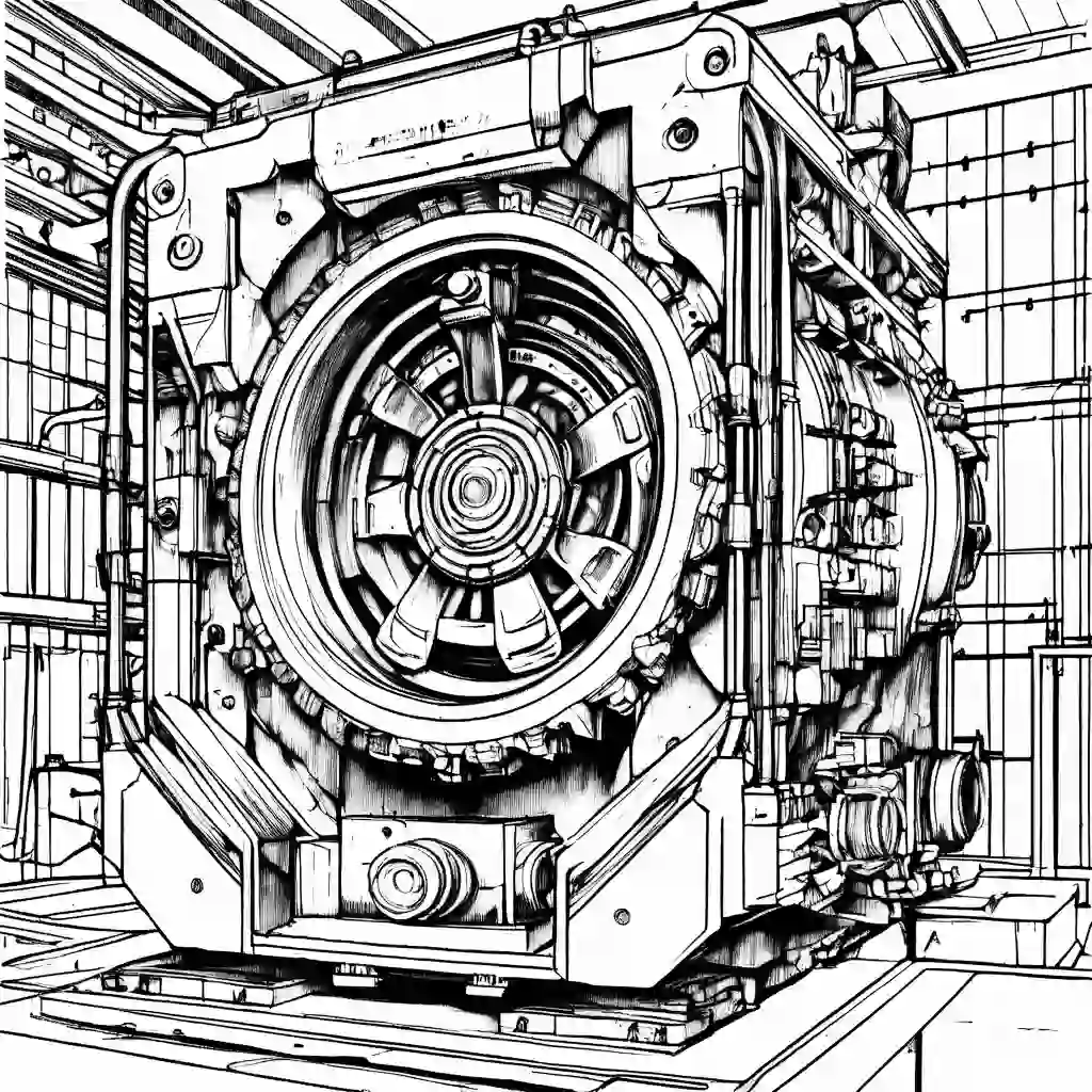 Boring Machine coloring pages